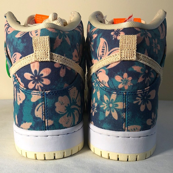 Nike Hi SB Dunk High Pro QS Aquamarine Hawaiian Cream Men’s Shoes Size 10.5 - Picture 6 of 16